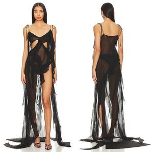 Mother Of All Eloise Maxi Dress in Black Size M